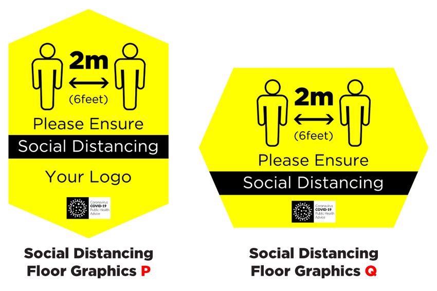 Social Distancing Floor Graphics