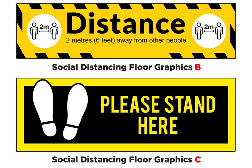 Social Distancing Floor Graphics